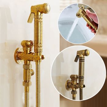 Self-Cleaning Bidet Antique Copper Single Hole  Brushed Chrome Hygienic Wash
