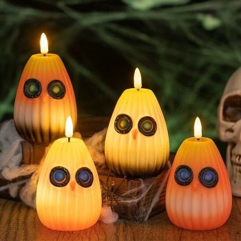 Halloween Owl Funny LED Glowing Night Light Electronic Candle Light Shopping Mall Bar Party Arrangement Atmosphere Decoration Ornaments