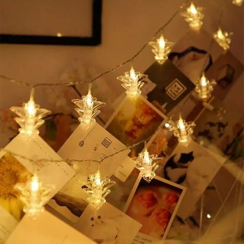 Elegant Wedding Reception Party LED Photo Clip String Lights Star Heart Butterfly for Weddings Holidays Party Christmas Bedroom Decroation 6M 40 LEDs