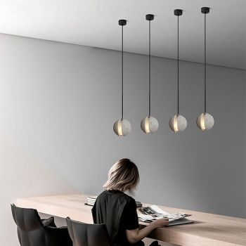 Pendant Lights Round Pendant Lights Home Decor Industrial Style Pendant Lights Pendant Lighting Fixtures, White Sand And Stone