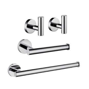 Towel Bar / Toilet Paper Holder / Robe Hook New Design / Adorable / Creative Contemporary / Modern Stainless Steel / Low-carbon Steel / Metal 4pcs - Bathroom Wall Mounted Bath Hardware