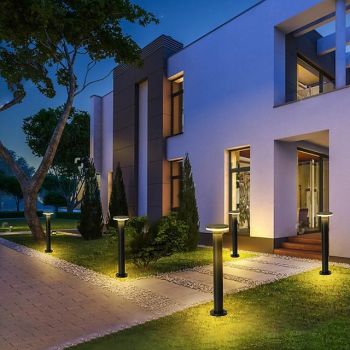 Outdoor Waterproof Garden Lamp Lawn Lamp Modern Simple Landscape Light Light Pathway Stand Pole Lamp Villa Garden Bundro Lights Garden Lamp 110-240V