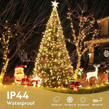 LED String Lights with 13-Key Remote Control, Warm/Cold White & Purple 50m-100m 400-800 LEDs String for Christmas Holiday Party Lights Decoration