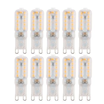 10pcs 5W LED Bi-pin Light Bulb 340lm G9 22LEDs Beads SMD 2835 Dimmable 60W Halogen Equivalent for Chandelier Warm Cold White 220V 110V