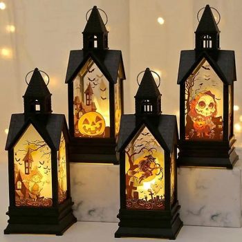 Halloween Decoration Table Lamp Castle Lights LED Candle Lamp Halloween Lamp For Indoor Table Party Spooky Decorations