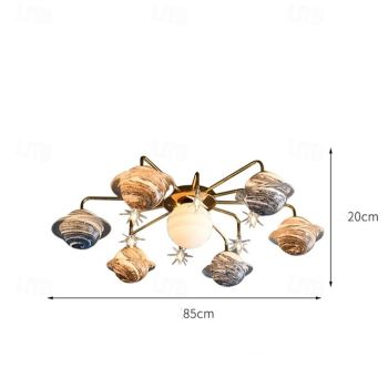Chandelier Ceiling Lamp 13Heads Warm White Light 85CM Nordic Iron Light Luxury Creative Living Room Bedroom 110-240V