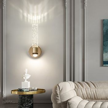 Crystal LED Nordic Style Indoor Wall Lights Living Room Metal Wall Light 220-240V