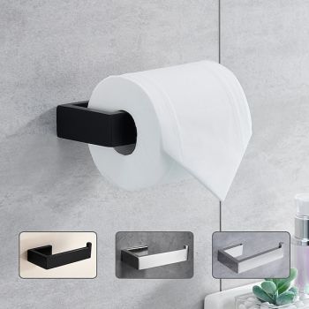 Toilet Paper Holder,Wall Mounted 304 Stainless Steel 14.5cm Tissue Roll Hanger Dispenser for Bathroom & Kitchen (Black/Brushed Nickel/Chrome)Bath Hardware