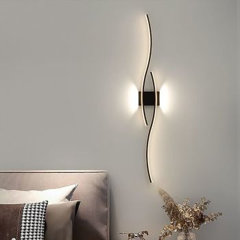 Lightinthebox LED Wall Sconce Lamp Indoor 60/80cm 2 Light Minimalist Wall Mount Light Long Home Decor Lighting Fixture Indoor Wall Wash Lights for Living Room Bedroom Warm White 110-240V