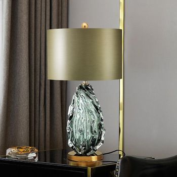Table Lamps Metal Base Bedside Table Lamp Fabric Shade Nightstand Lamps Suitable for Living Room,Bedroom and Office