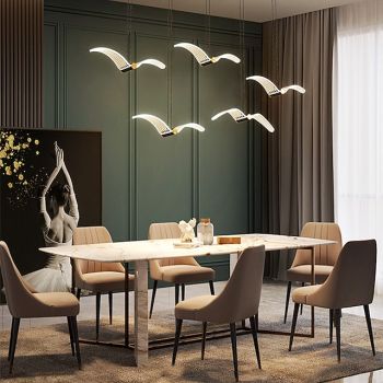 LED Pendant Lights Kitchen Dimmable Acrylic Lighting 40cm 1/3/4-Light Modern Farmhouse Foyer Entryway Light Fixtures Ceiling Hanging Globe Over Table 110-240V