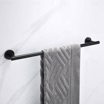 Matte Black Towel Rail Towel Bar Wall Mounted Bathroom Towel Rack Stainless Steel Towel Holder for Bathroom