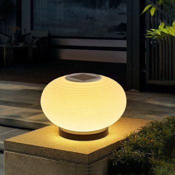 LED Outdoor Solor Post Lights 23cm Nordic Style Outdoor Column Lights Fence Post Cap Lights Waterproof IP54 for Deck Suitable for Door Stone Pillars Garden lamp Post