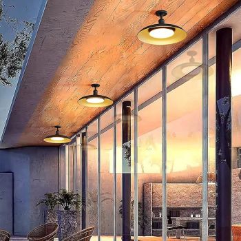 Industrial Vintage Semi Flush Mount Ceiling Lamp Outdoor Waterproof IP65 Corridor Indoor E27 Lighting Fixture for Porch Study Hallway