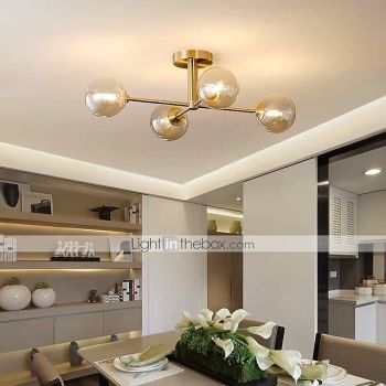 66 cm Pendant Lantern Design Flush Mount Lights Metal Sputnik Brass Nordic Style 220-240V