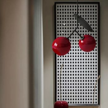 Pendant Lamp Postmodern Double-headed Creative Cherry Design Chandelier, Personalized Glass + Metal Pendant Lights for Children's Room, Bedroom, Living Room, Dining Room, Hotel Club Restaurant