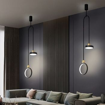 LED Pendant Light Modern Black Gold Bedside Light 20 cm Lantern Desgin Pendant Light Metal Painted Finishes Modern 220-240V 110-120V
