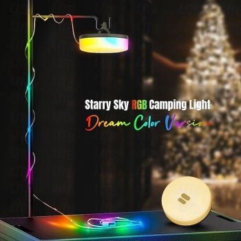 Outdoor Waterproof Portable Stowable String Light 7M/10M RGB with APP Control for Camping Tent Spring Picnic
