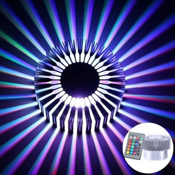 Lightinthebox Sun Flower Wall Decoration Lamp, Sun Flower Wall Lamp, Aluminum Remote Control Heat and Moisture Resistance 3W RGB LED Aluminum Wall, Ceiling Lights