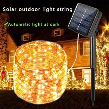 Solar Copper Wire Light Park Lawn Party Outdoor Lighting Christmas String Room Layout Decorative String Light