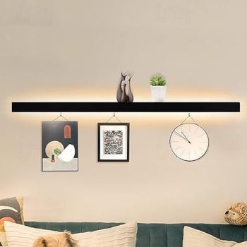 LED Wall Light Warm White Shelf Wall Mount Lighting Fixture Rectangular Indoor Display Shelves Wall Lights Elegant Frosted Acrylic Anti Rust 85-265V