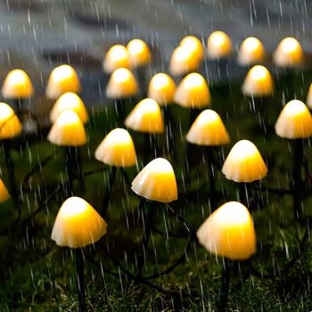 Solar String Lights Garden Decoration LED Mushroom Lights Outdoor Waterproof Fairy Light 5M-20LEDs 3M-10LEDs Garland Patio Holiday Decoration Outdoor IP65 Solar Light