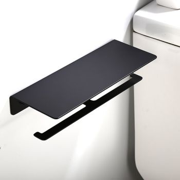 Multi Functional Paper Towel Holder, Bilateral Toilet Paper Holder, Space Aluminum Black, Matt