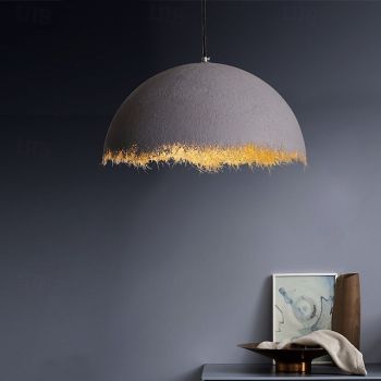 LED Pendant Light Resin30cm Modern Kitchen Island Light Fixture,Adjustable Pendant Lighting for Kitchen Island,Black Gold Led Chandelier for Dining Room,Bedroom,Mini Pendant Spot Lights (1-Pack)