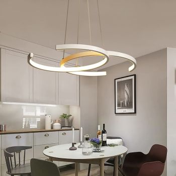 55cm LED Dimmable Pendant Light Nordic Black Gold Chandelier Aluminum Sputnik Painted Finishes LED Nordic Style 220-240V