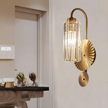 LED Indoor Wall Light Dimmable E26/E27 Crystal Vintage Corridor Wall Retro Deco for Living Room Kitchen 85-265V ONLY DIMMABLE WITH REMOTE CONTROL