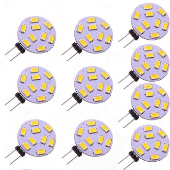 G4 LED Disc Bulb 2W AC DC 12V 24V Under Cabinet Puck Light Bulbs G4 LED T3 20W Halogen JC Bulb Replacement 10Pcs