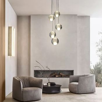 5-Light 10(4") Crystal / LED Pendant Light Metal Cluster Chrome Modern Contemporary 90-240V