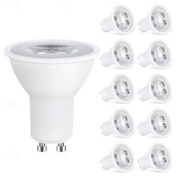 GU10 LED Light Bulb 220V 7W LED Spotlight Dimmable 2700K Warm White Flood Lights for Kitchen Range Hood Living Room Bedroom 10Pcs