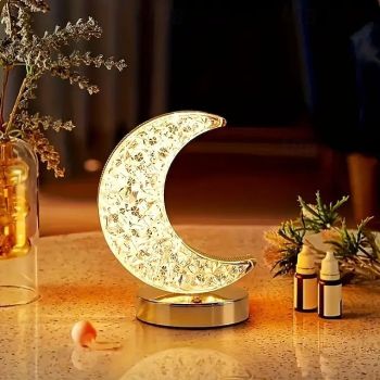 Dimmable Crystal Star Shaped LED Table Lamp Rechargeable Touch Dimming Light Night Light with 3 Colors Lighting Bedroom Living Room Christmas Home Decoration Birthday Gift
