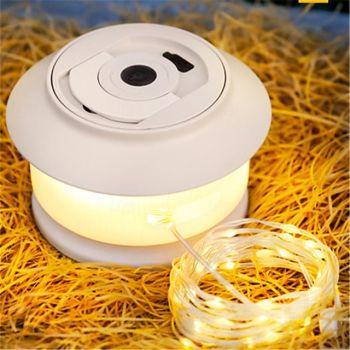 20m Rollable LED Garland Camping Light with Retractable LED String Lights Festive Atmosphere Party Tent Lighting Current