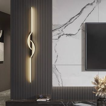 Lightinthebox LED Indoor Wall Light Liner Desin 60cm Curve Indoor Modern Simple LED Wall Lamp AcrylicWall Lamp is Applicable to Bedroom Living room Bathroom Corridor Warm White AC110V AC220V