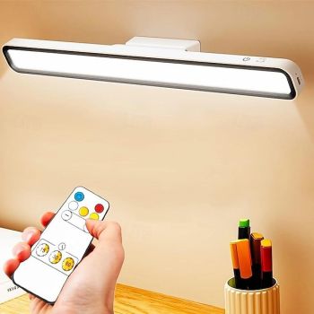 1pc Rechargeable LED Desk Lamp with Touch Control, LED Reading Light 2000mAh Battery Operated,Tri-color Touch Magnet, Detachable and Portable