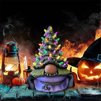 Magic Witch Gnome Tree Halloween Ghost Outdoor Light Festival Dress Up Skeleton Horror Hanging Glowing Halloween Party Decor