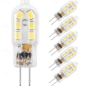 G4 Bi Pin LED Bulb 1.5W AC/DC12V Non Dimmable Halogen Bulb Replacement 20W White Warm White 5/10Pcs