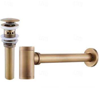 Faucet accessory - Superior Quality Pop-up Water Drain With Overflow Contemporary Copper Electroplated Bathroom Accessories