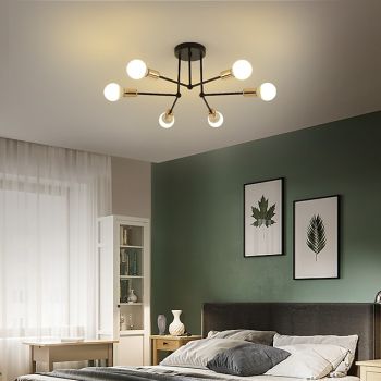 60 cm Sputnik Design Line Design Geometric Shapes Flush Mount Lights Metal Linear Electroplated Painted Finishes Modern Nordic Style 220-240V