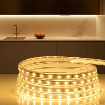 Flexible Neon LED Strip Light Waterproof Tape 220V-240V Decorative LED Ribbon Warm White Blue Red Green With EU Plug
