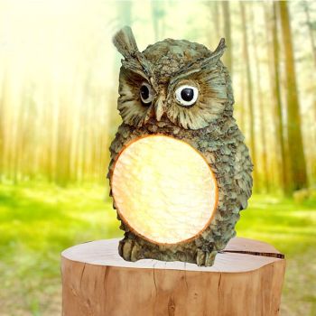 Solar Owl Lights Garden Statue Decorations Outdoor Animal Model Lamp