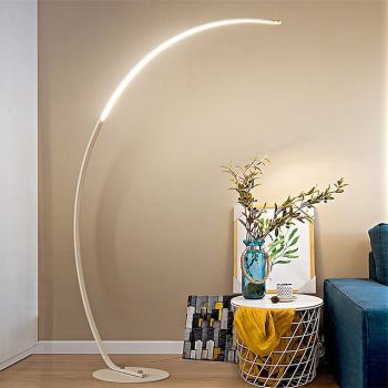 LED Arc Floor Lamp Modern Minimalist Piano Floor Lamp Dimmable Curved Floor Lamp Semicircular Design Efficient Bedside Table Reading Lights with Remote Control