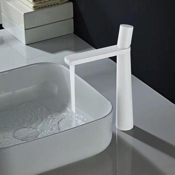 Bathroom Sink Faucet - Classic Electroplated Mount Outside Single Handle One HoleBath Taps Durable Bathtub Faucet