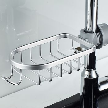 Faucet Storage Rack,Sink Organizer for Soap Sponge Brush Scrubber Sink Caddy Organizer Suitable for Most of Kitchen Faucets and Bathroom Faucets Bathroom Accessories