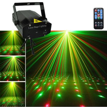Party Lights Indoor Mini Color Stroboscope Projector Star Sky Laser Light Music For Home Par Xmas Party Disco Stage Flash Lighting Strobe Lights
