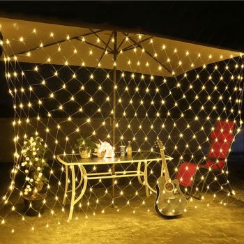 LED Net Lights Curtain String Lights 6Mx4M 672LEDs 3Mx2M 200LEDs 1.5Mx1.5M 96LEDs White Warm White Blue Multi Color for Room Party Décor Linkable 220V