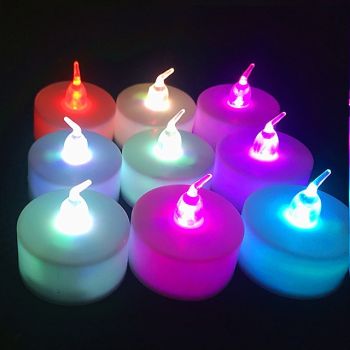 LED Candles Tea Lights Flameless Candles Christmas/Halloween Decoration LED Candles Pack Lasts 2X Longer Realistic Tea Lights Tealights Battery Operated Candles Unscented Batteries Included 12/24/50