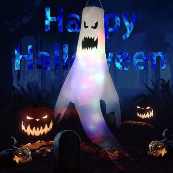 Halloween Decoration Lighted Ghost Hanging Lights LED Glow Ghost Night Light for Festival Bar Haunted House Garden Outdoor Indoor Scary Atmosphere Layout Props